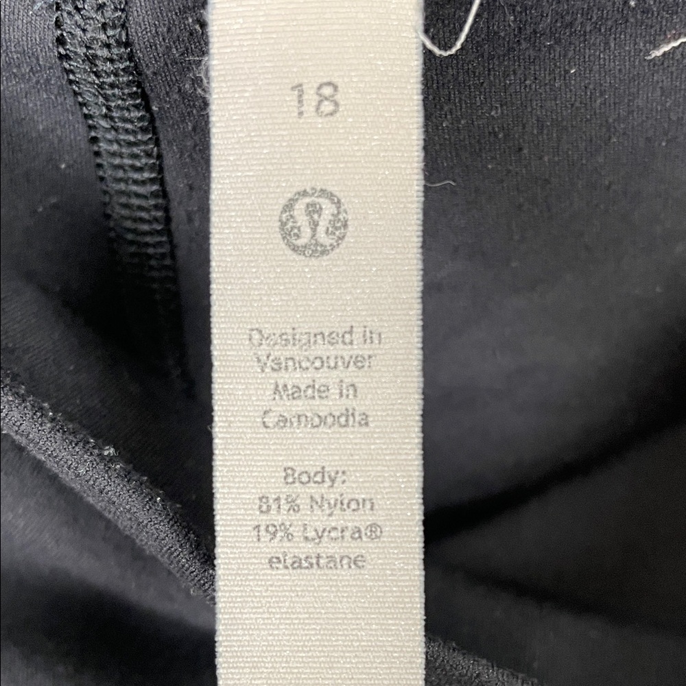 Lululemon Pilates Athleisure Women's 18 Stretch Active Yoga Black Legging Pants - Picture 8 of 8